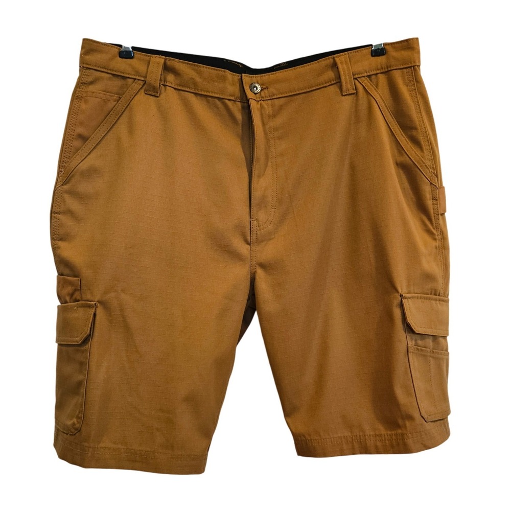 Dickies Mens Brown Relaxed Fit Canvas Cargo Shorts Outdoor Workwear Casual